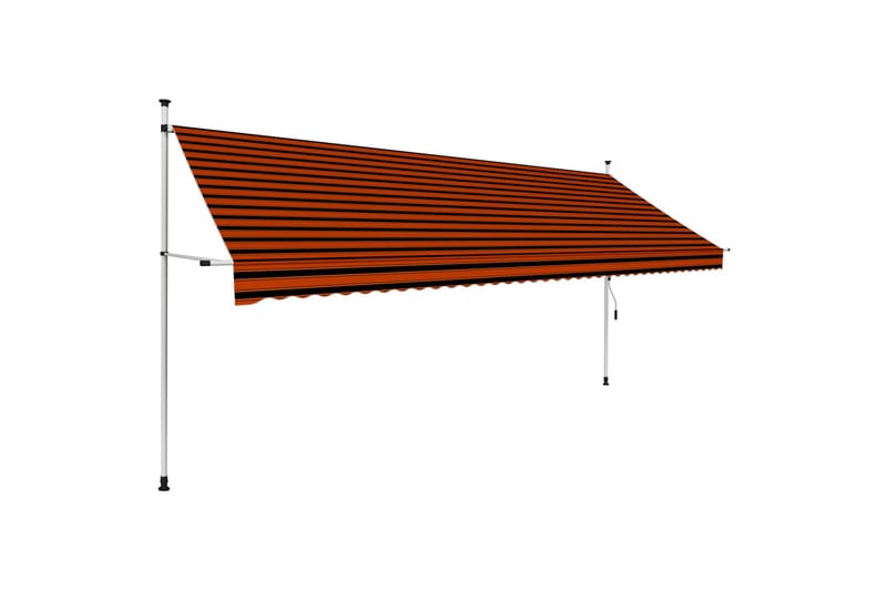 manuel foldemarkise 400 cm orange og brun - Flerfarvet - Balkonmarkise - Markiser - Terrassemarkise