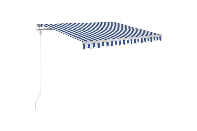 markise 300x250 cm automatisk betjening blå og hvid - Blå - Havemøbler - Solafskærmning - Markiser - Balkonmarkise