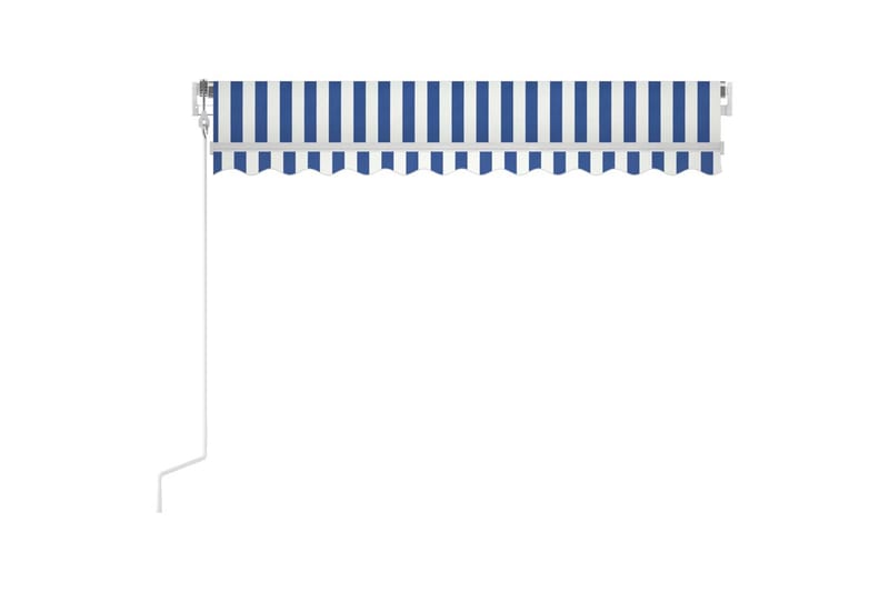 markise 300x250 cm automatisk betjening blå og hvid - Blå - Havemøbler - Solafskærmning - Markiser - Balkonmarkise