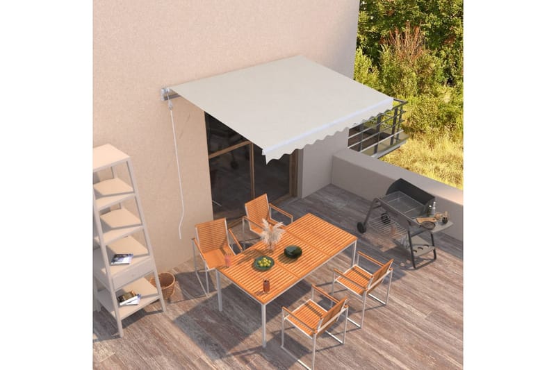 markise 300x250 cm automatisk betjening cremefarvet - Creme - Havemøbler - Solafskærmning - Markiser - Balkonmarkise