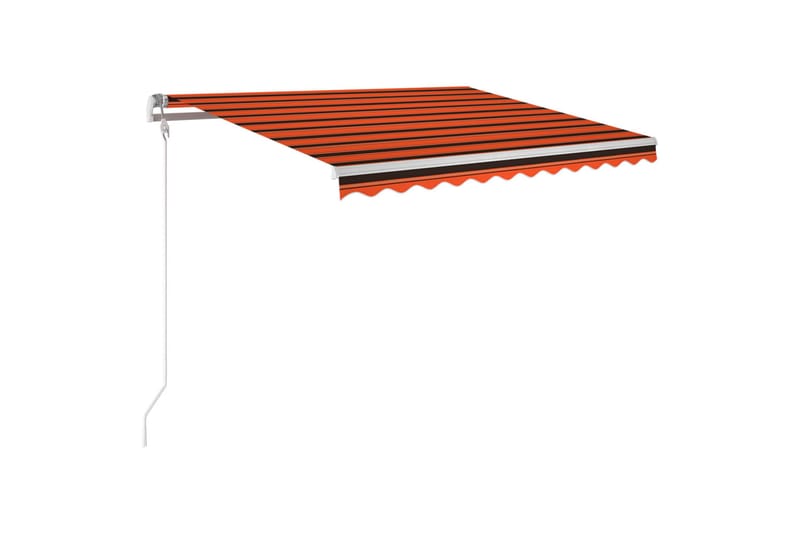 markise 300x250 cm automatisk betjening orange og brun - Orange - Havemøbler - Solafskærmning - Markiser - Balkonmarkise