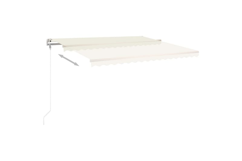 markise 400x350 cm automatisk betjening cremefarvet - Creme - Havemøbler - Solafskærmning - Markiser - Balkonmarkise