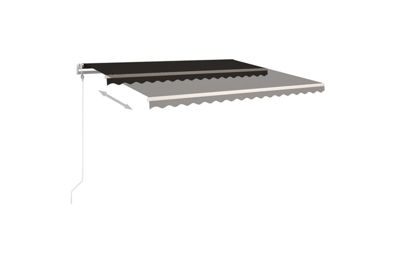 markise 450x350 cm automatisk betjening antracitgrå - Antracit - Havemøbler - Solafskærmning - Markiser - Balkonmarkise