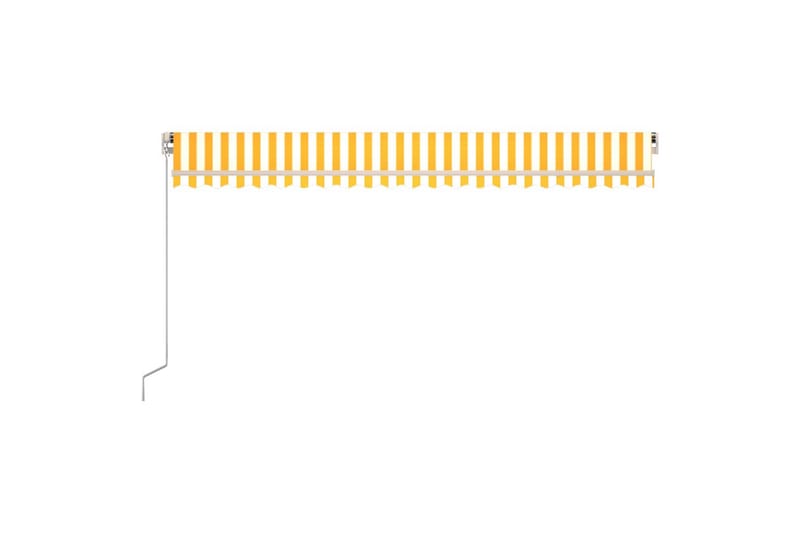markise 500x300 cm manuel betjening gul og hvid - Gul - Balkonmarkise - Markiser - Terrassemarkise