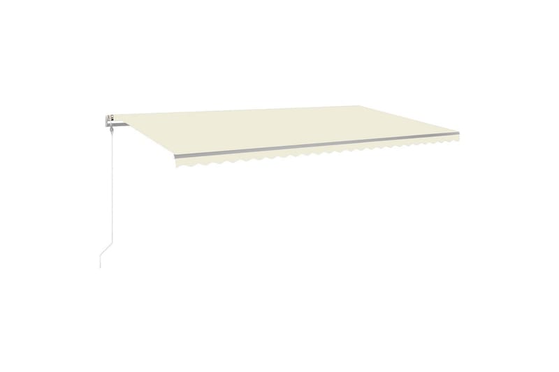 markise 600x350 cm automatisk betjening cremefarvet - Creme - Havemøbler - Solafskærmning - Markiser - Balkonmarkise