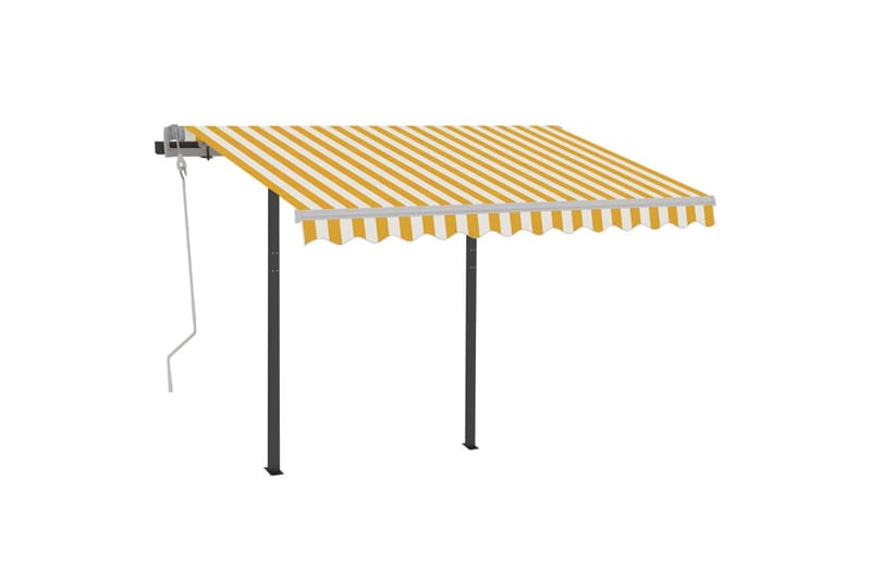 markise m. LED + vindsensor 3,5x2,5 m automatisk - Havemøbler - Solafskærmning - Markiser - Balkonmarkise