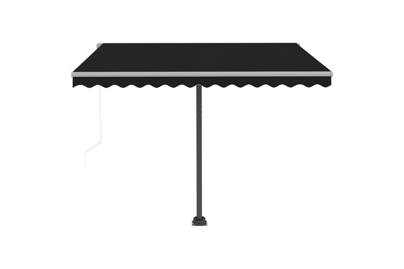 markise m. LED + vindsensor 300x250 cm automatisk - Antracit - Havemøbler - Solafskærmning - Markiser - Balkonmarkise