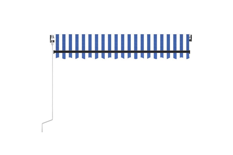 markise m. LED + vindsensor 300x250 cm automatisk - Blå - Havemøbler - Solafskærmning - Markiser - Balkonmarkise