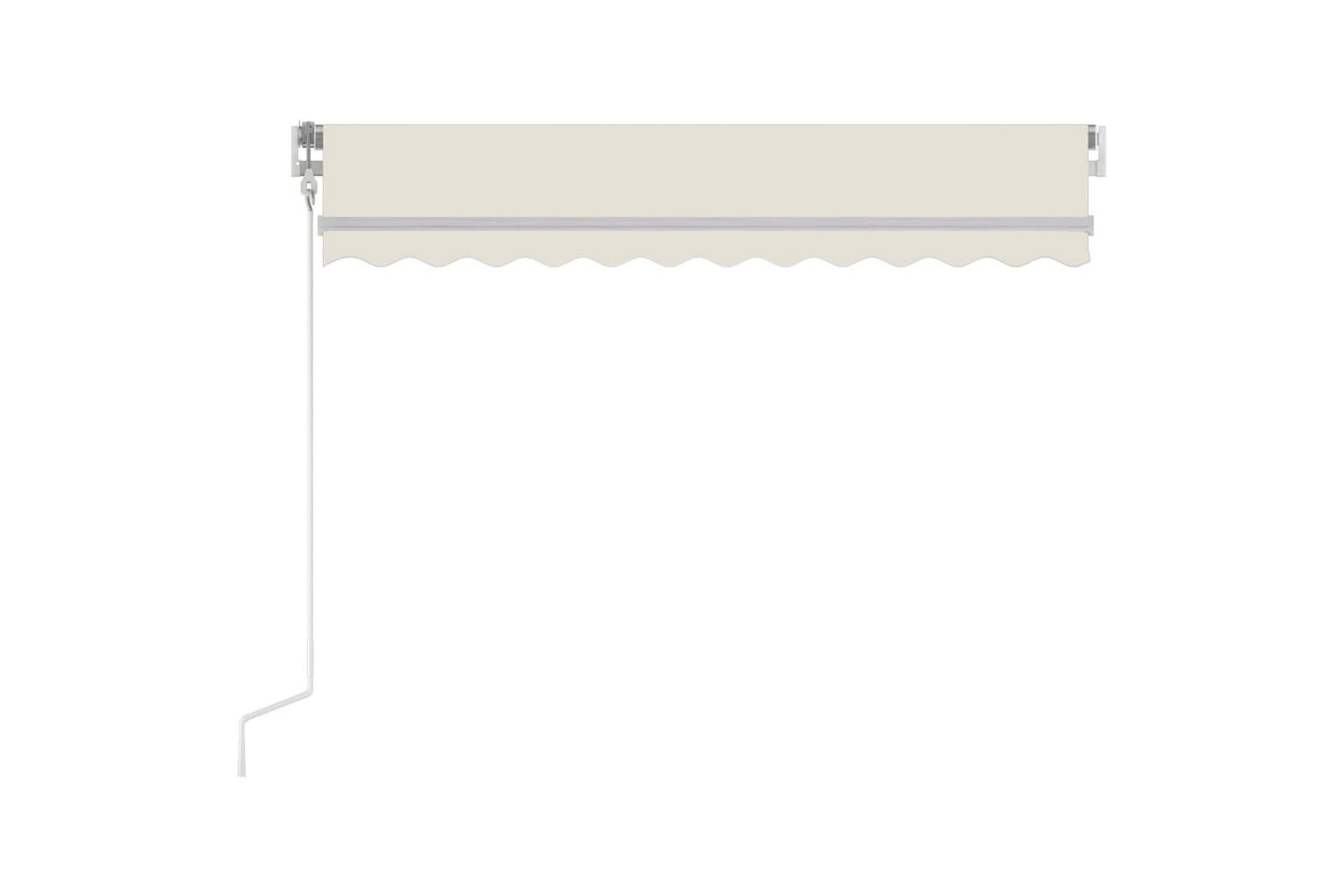 markise m. LED + vindsensor 300x250 cm automatisk creme - Creme - Havemøbler - Solafskærmning - Markiser - Balkonmarkise