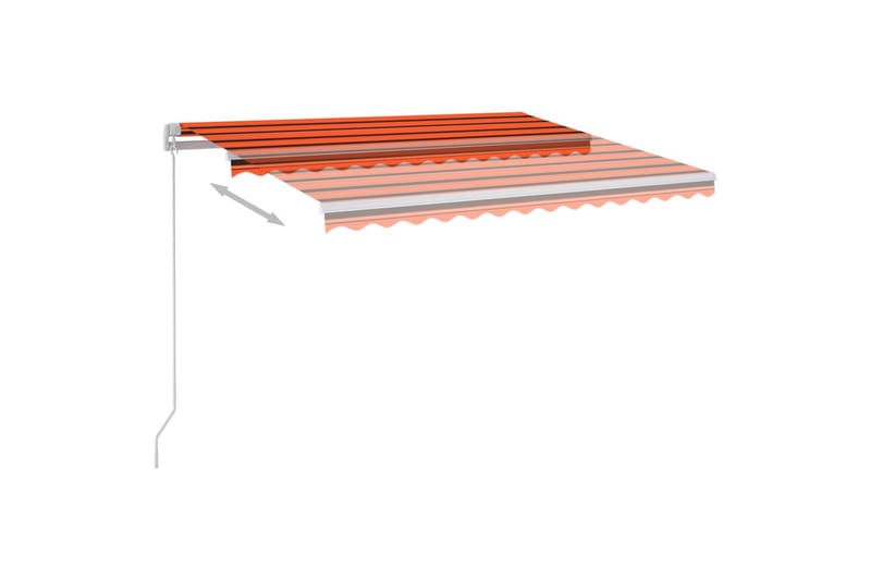 markise m. LED + vindsensor 300x250 cm automatisk - Orange - Balkonmarkise - Markiser - Terrassemarkise