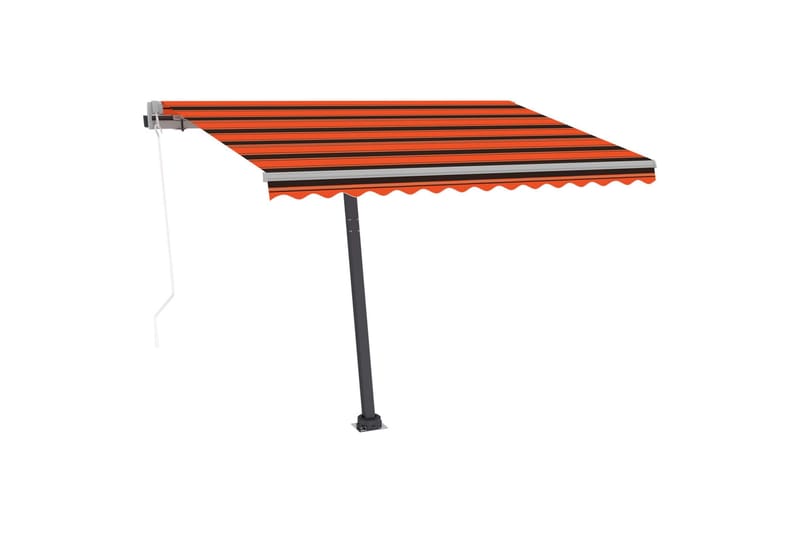 markise m. LED + vindsensor 300x250 cm automatisk - Orange - Balkonmarkise - Markiser - Terrassemarkise