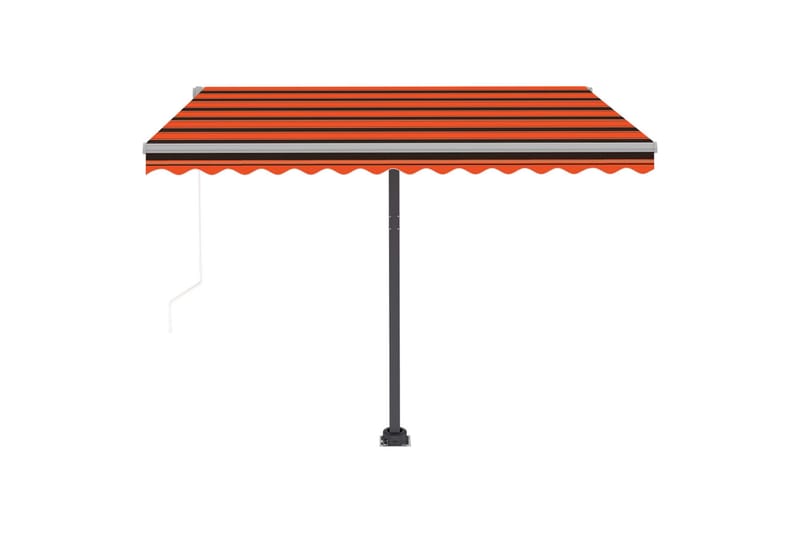 markise m. LED + vindsensor 300x250 cm automatisk - Orange - Balkonmarkise - Markiser - Terrassemarkise