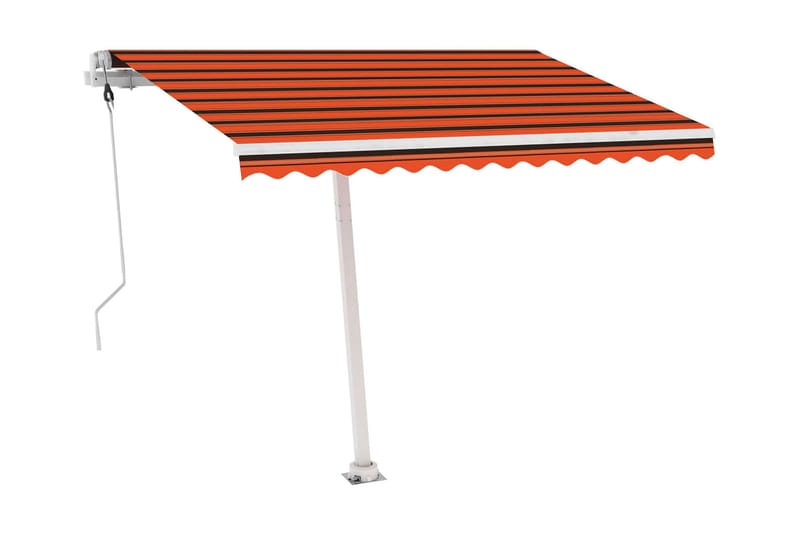 markise m. LED + vindsensor 300x250 cm automatisk - Orange - Havemøbler - Solafskærmning - Markiser - Balkonmarkise