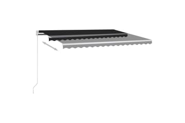 markise m. LED + vindsensor 400x300 cm automatisk - Antracit - Havemøbler - Solafskærmning - Markiser - Balkonmarkise