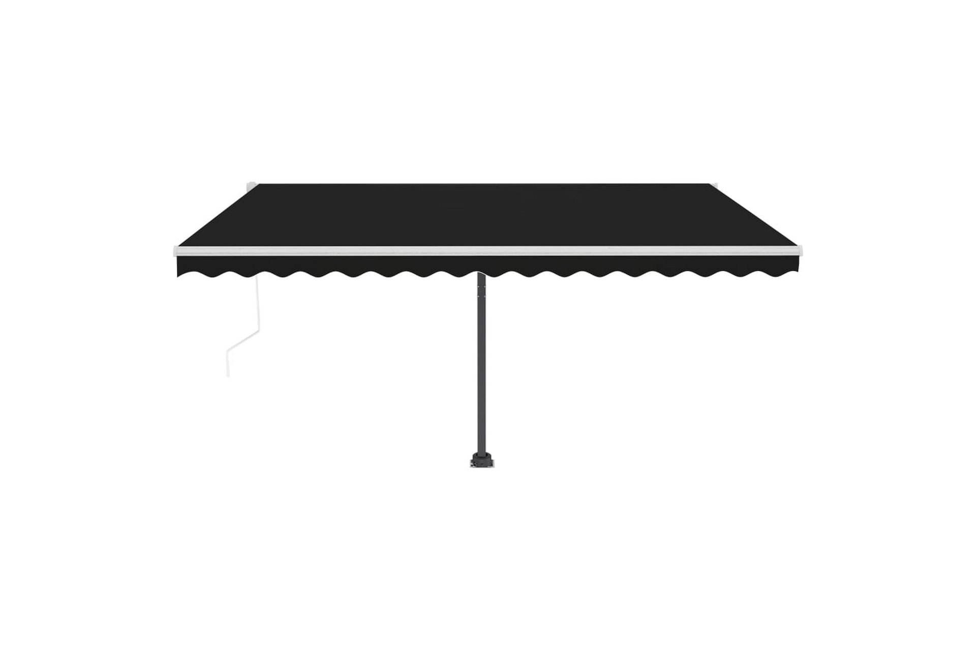 markise m. LED + vindsensor 400x300 cm automatisk - Antracit - Havemøbler - Solafskærmning - Markiser - Balkonmarkise