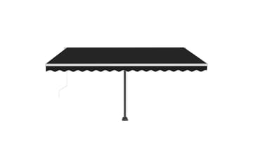 markise m. LED + vindsensor 400x300 cm automatisk - Antracit - Havemøbler - Solafskærmning - Markiser - Balkonmarkise