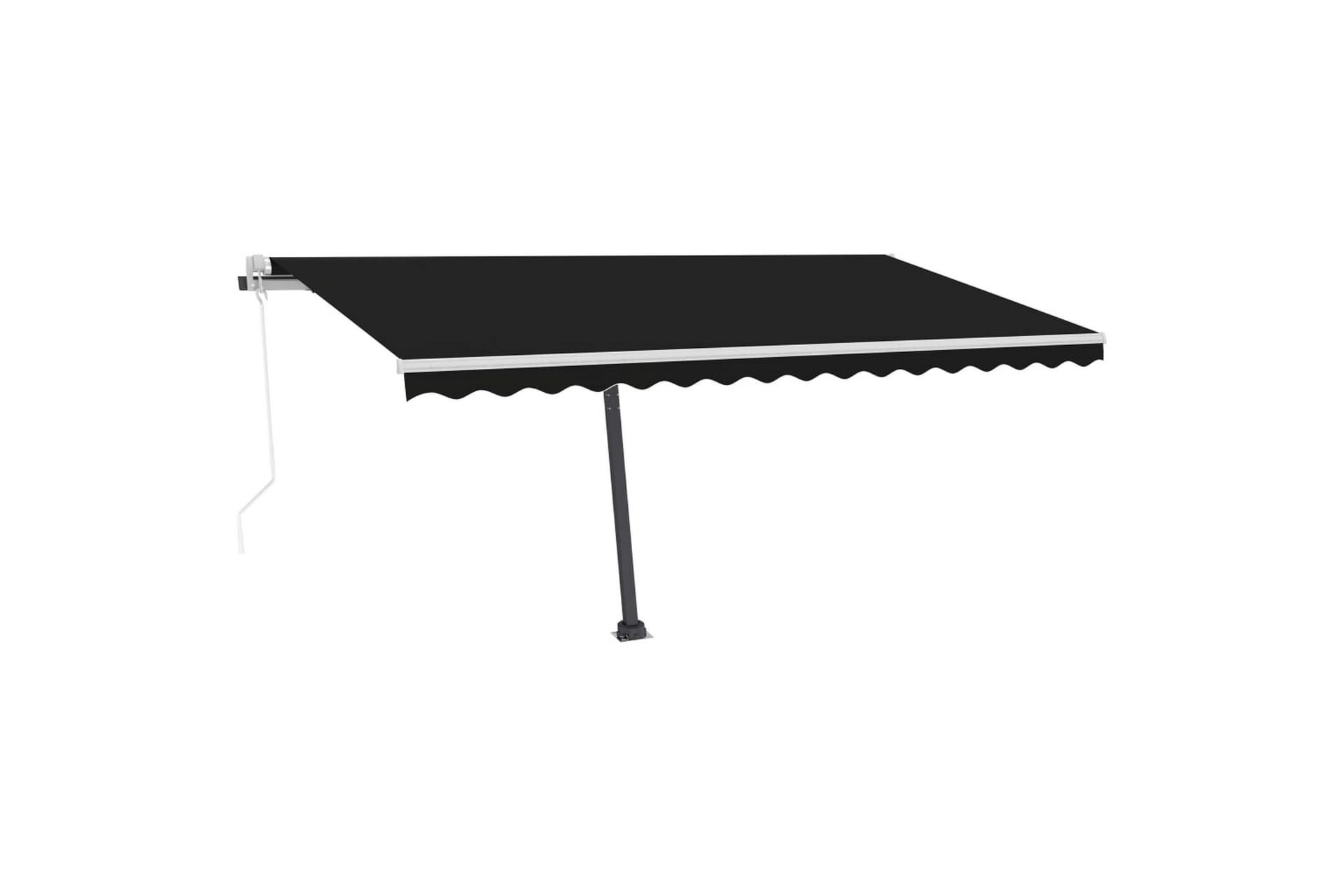 markise m. LED + vindsensor 400x300 cm automatisk - Antracit - Havemøbler - Solafskærmning - Markiser - Balkonmarkise