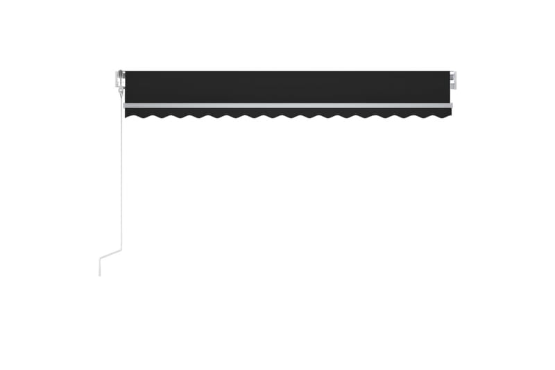 markise m. LED + vindsensor 400x350 cm automatisk antracit - Antracit - Havemøbler - Solafskærmning - Markiser - Balkonmarkise