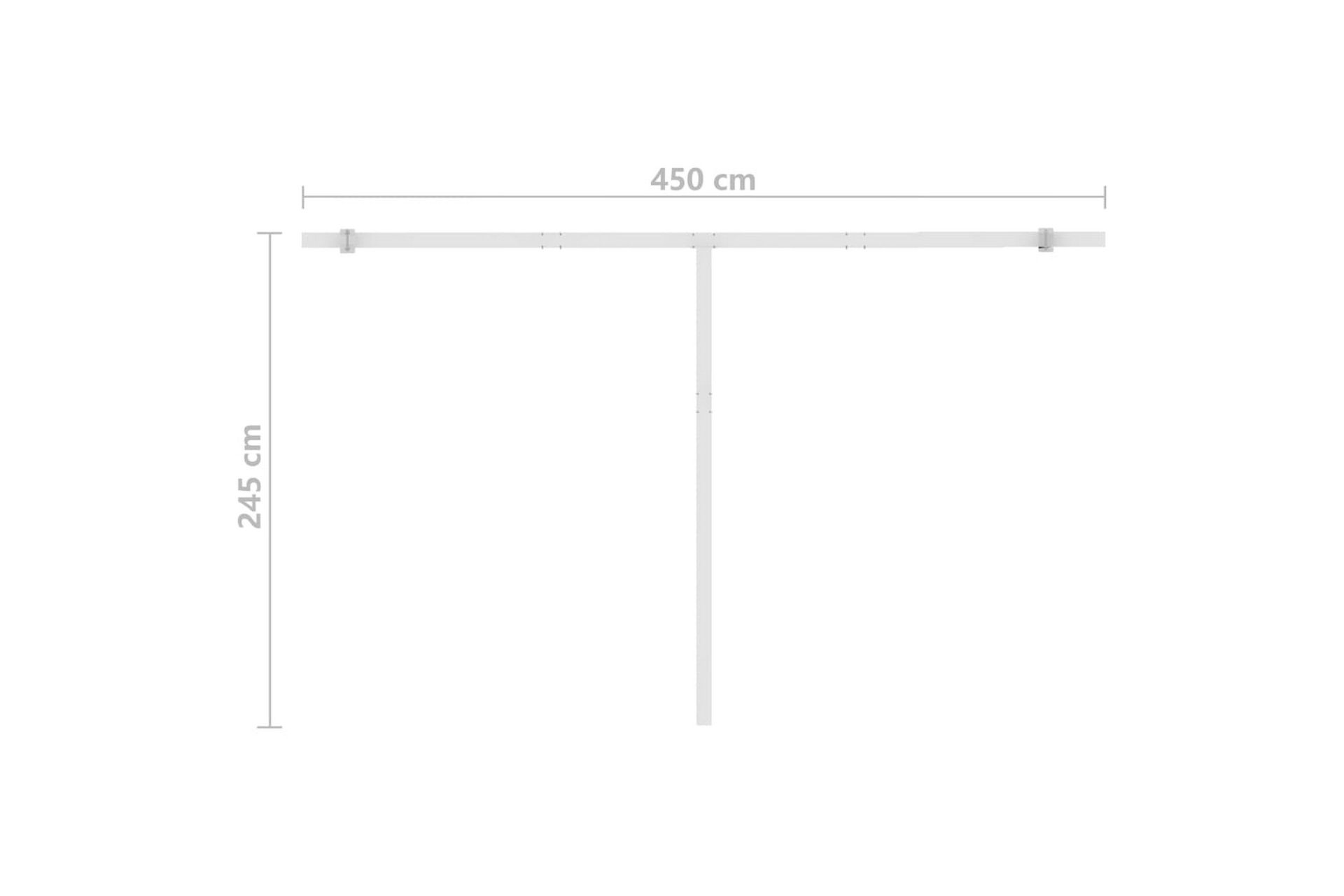 markise m. LED + vindsensor 400x350 cm automatisk - Blå - Havemøbler - Solafskærmning - Markiser - Balkonmarkise