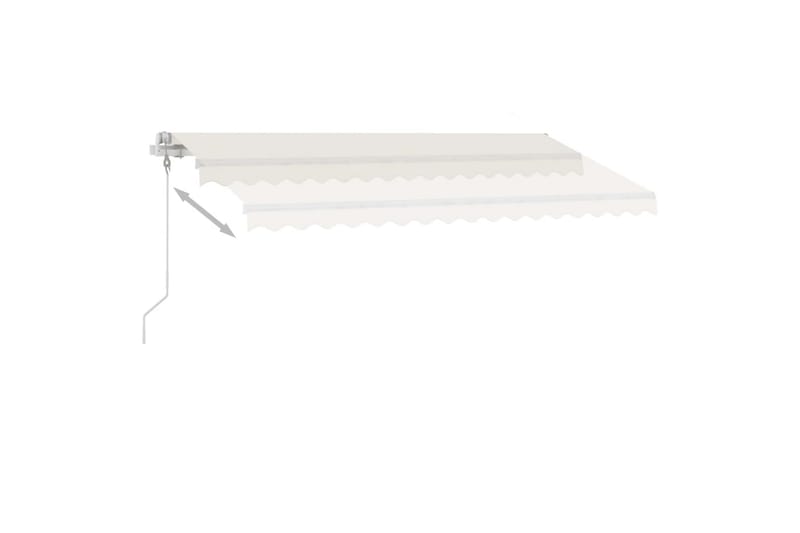 markise m. LED + vindsensor 450x300 cm automatisk - Creme - Balkonmarkise - Markiser - Terrassemarkise