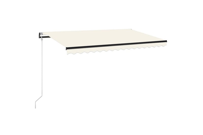 markise m. LED + vindsensor 450x300 cm automatisk - Creme - Balkonmarkise - Markiser - Terrassemarkise