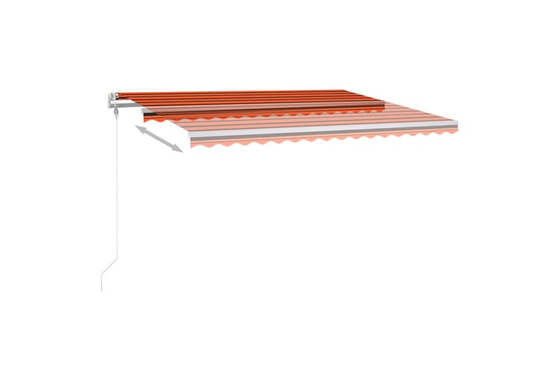 markise m. LED + vindsensor 450x300 cm automatisk - Orange - Balkonmarkise - Markiser - Terrassemarkise