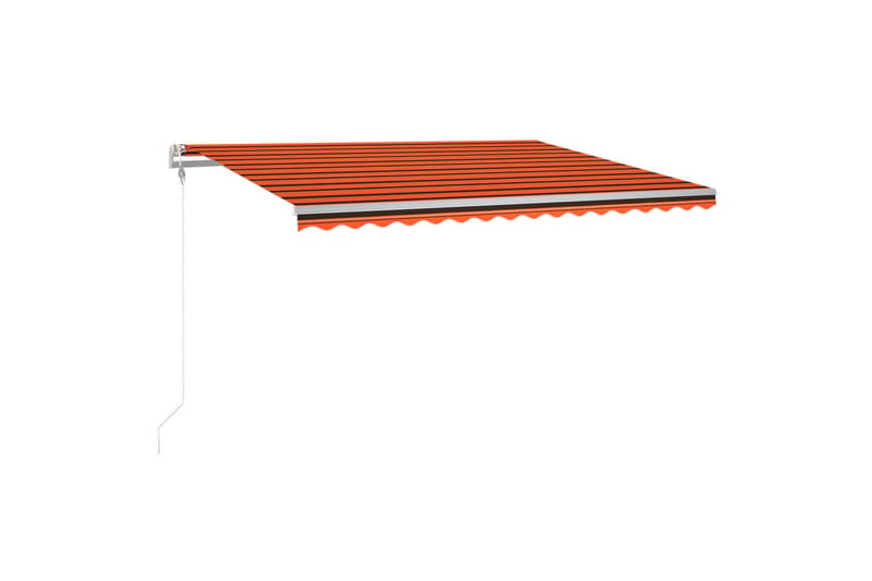 markise m. LED + vindsensor 450x300 cm automatisk - Orange - Balkonmarkise - Markiser - Terrassemarkise