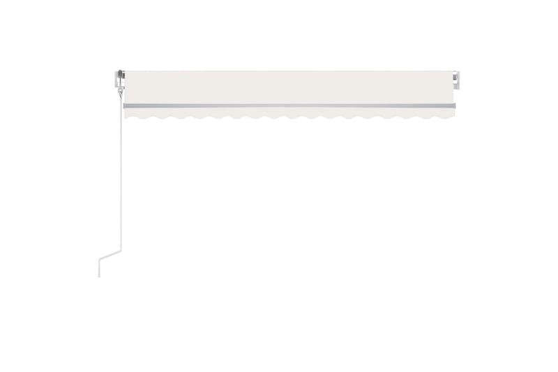 markise m. LED + vindsensor 450x350 cm automatisk creme - Creme - Balkonmarkise - Markiser - Terrassemarkise