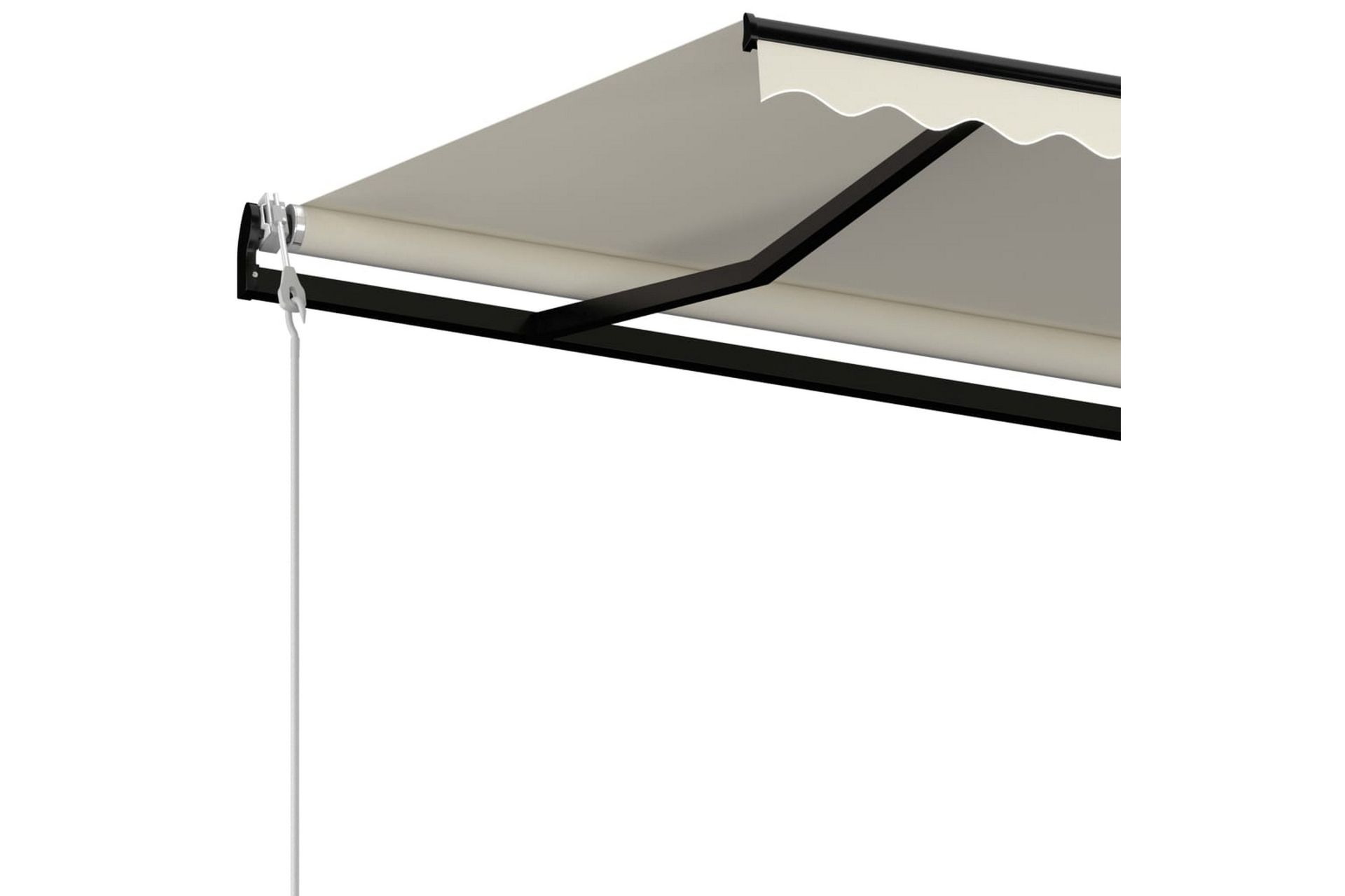 markise m. LED + vindsensor 450x350 cm automatisk creme - Creme - Havemøbler - Solafskærmning - Markiser - Balkonmarkise