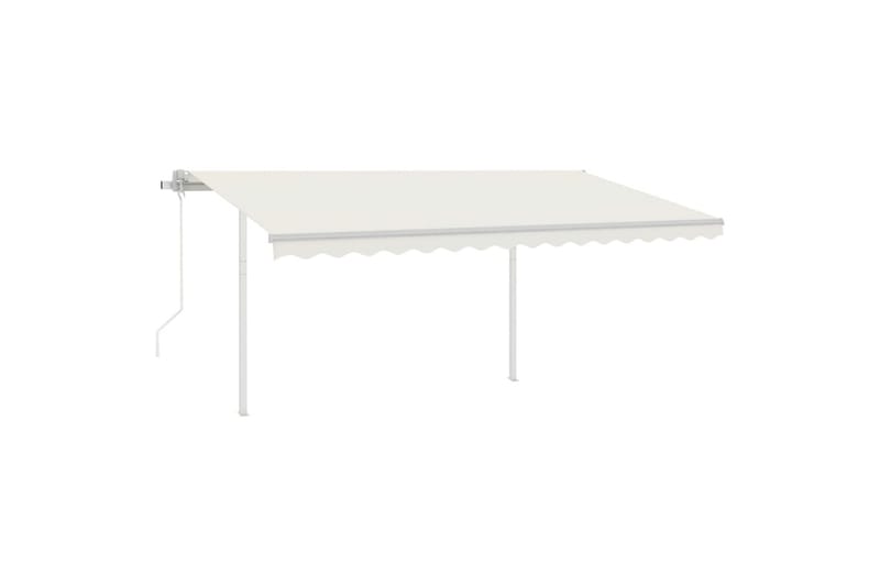 markise m. LED + vindsensor 4x3 m automatisk betjening creme - Creme - Havemøbler - Solafskærmning - Markiser - Balkonmarkise