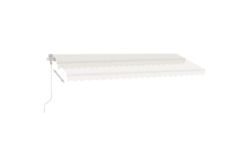 markise m. LED + vindsensor 500x300 cm automatisk creme - Creme - Balkonmarkise - Markiser - Terrassemarkise