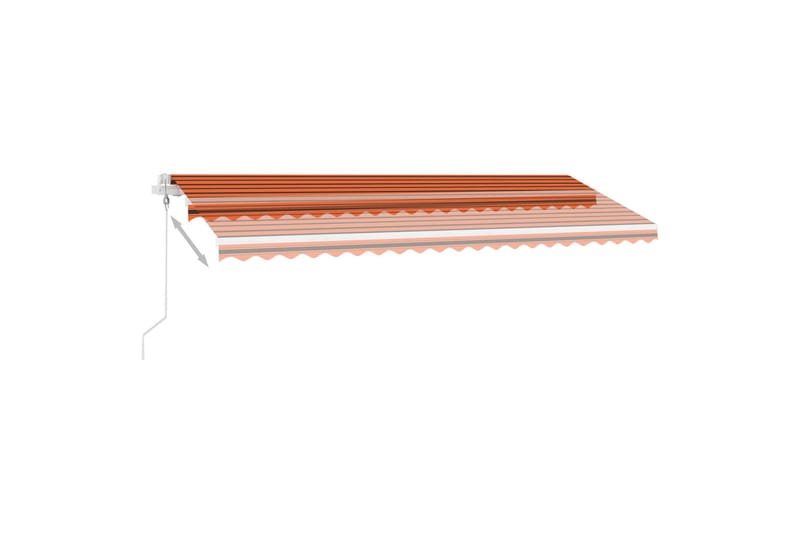 markise m. LED + vindsensor 500x300 cm automatisk - Orange - Balkonmarkise - Markiser - Terrassemarkise
