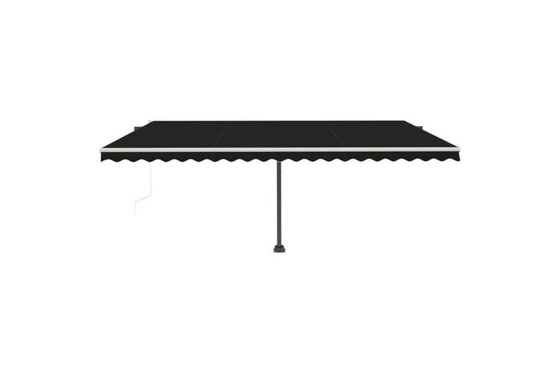 markise m. LED + vindsensor 500x350 cm automatisk - Antracit - Havemøbler - Solafskærmning - Markiser - Balkonmarkise