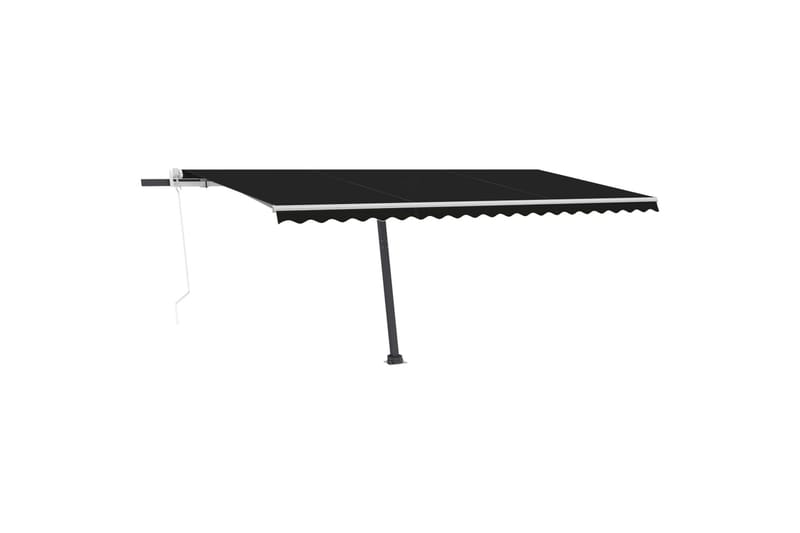 markise m. LED + vindsensor 500x350 cm automatisk - Antracit - Havemøbler - Solafskærmning - Markiser - Balkonmarkise