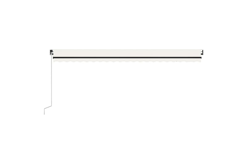 markise m. LED + vindsensor 500x350 cm automatisk creme - Creme - Balkonmarkise - Markiser - Terrassemarkise