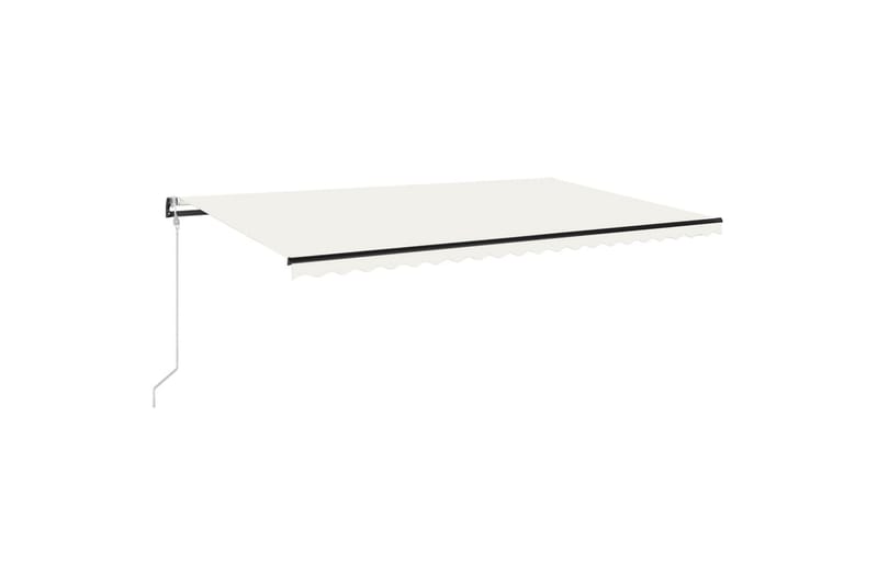 markise m. LED + vindsensor 500x350 cm automatisk creme - Creme - Balkonmarkise - Markiser - Terrassemarkise