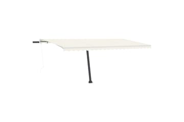 markise m. LED + vindsensor 500x350 cm automatisk - Creme - Havemøbler - Solafskærmning - Markiser - Balkonmarkise