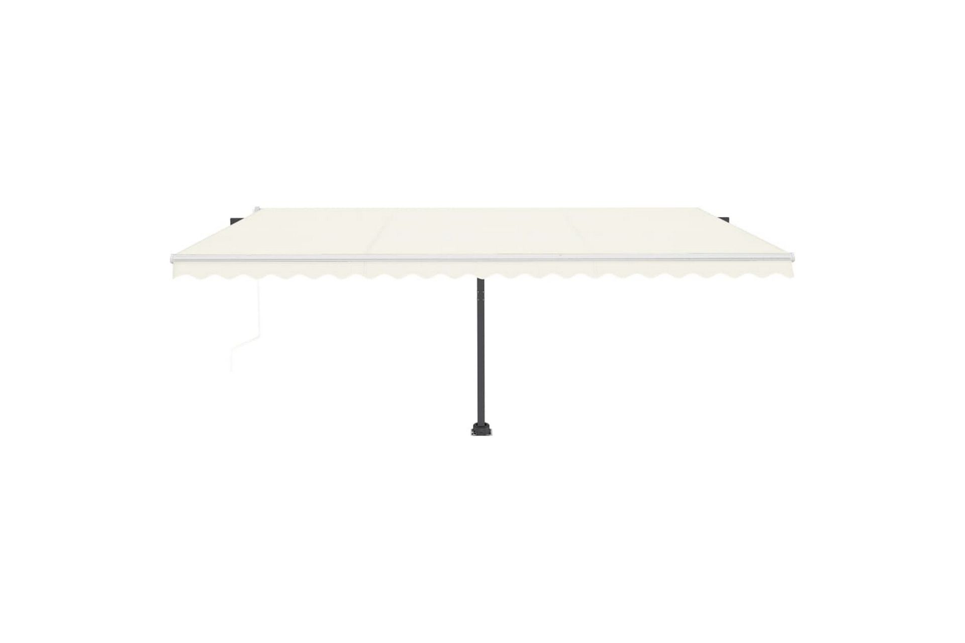 markise m. LED + vindsensor 500x350 cm automatisk - Creme - Havemøbler - Solafskærmning - Markiser - Balkonmarkise