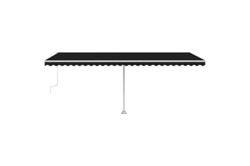 markise m. LED + vindsensor 600x300 cm automatisk antracit - Antracit - Havemøbler - Solafskærmning - Markiser - Balkonmarkise
