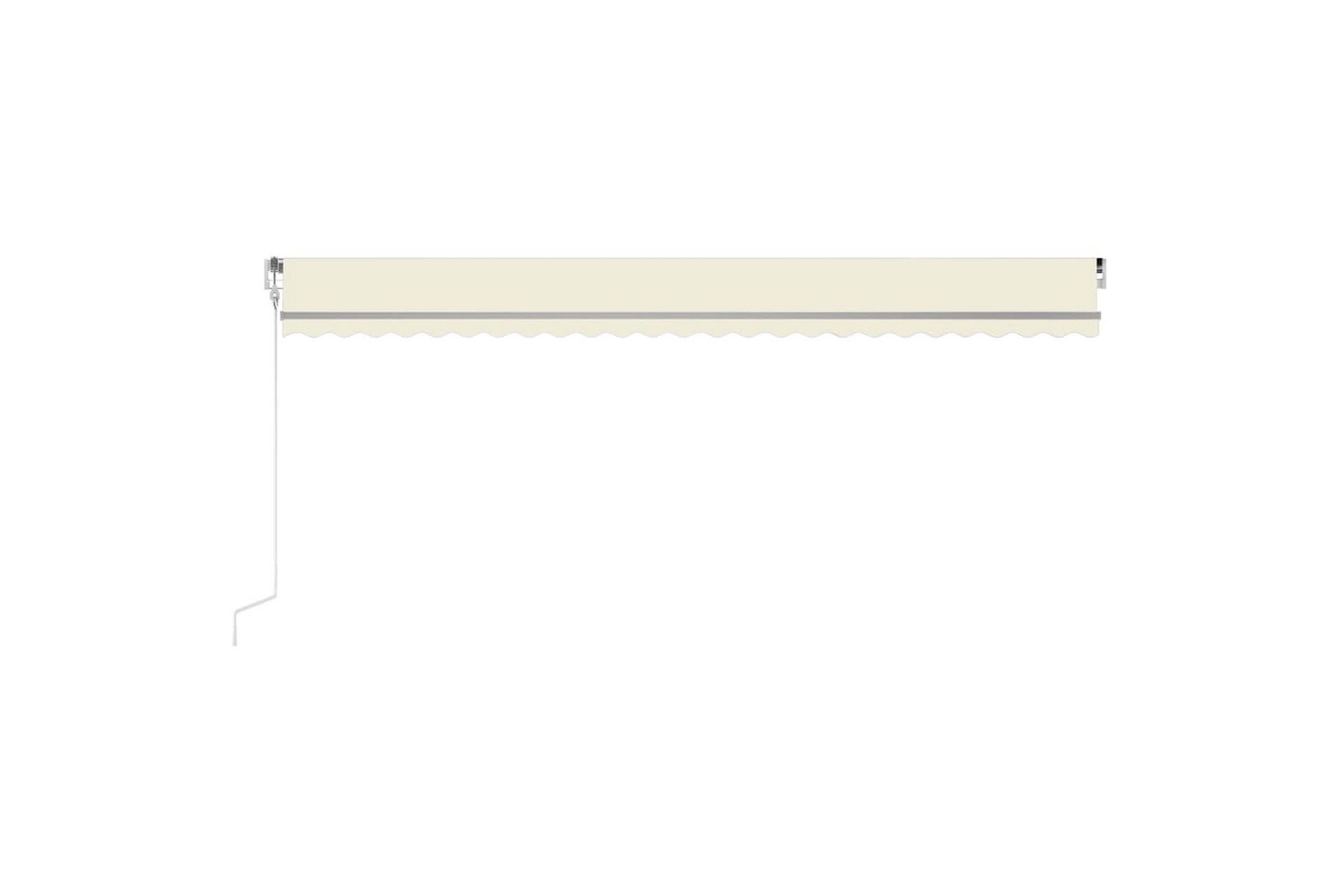 markise m. LED + vindsensor 600x300 cm automatisk - Creme - Havemøbler - Solafskærmning - Markiser - Balkonmarkise