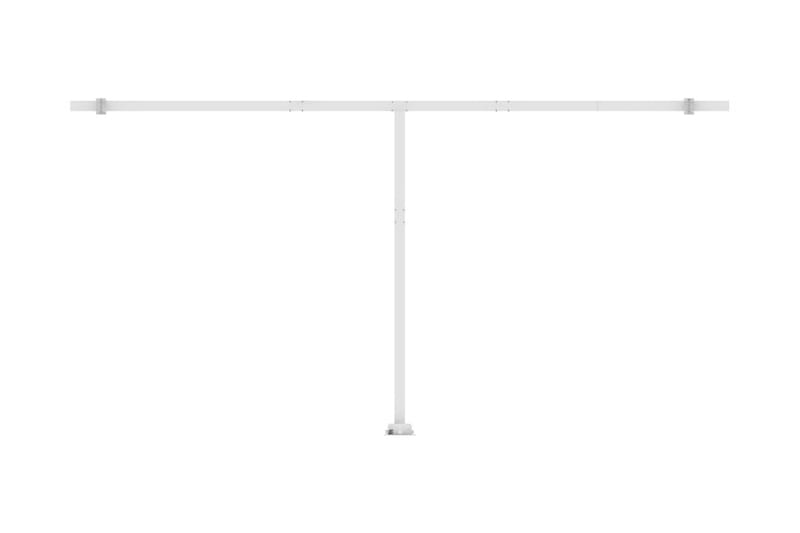 markise m. LED + vindsensor 600x300 cm automatisk - Creme - Havemøbler - Solafskærmning - Markiser - Balkonmarkise