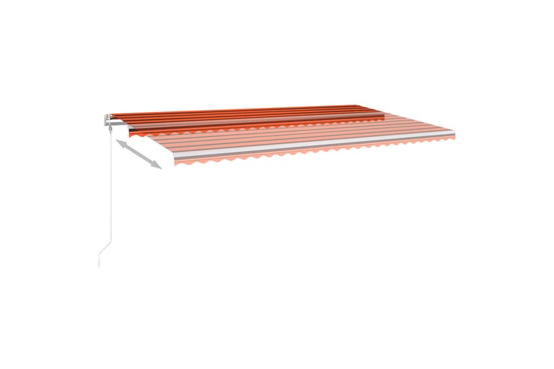 markise m. LED + vindsensor 600x300 cm automatisk - Orange - Balkonmarkise - Markiser - Terrassemarkise