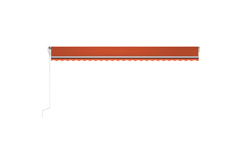 markise m. LED + vindsensor 600x300 cm automatisk - Orange - Balkonmarkise - Markiser - Terrassemarkise