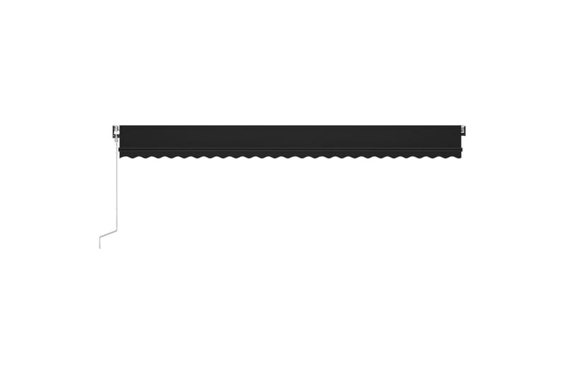 markise m. LED + vindsensor 600x350 cm automatiskgrå - Antracit - Havemøbler - Solafskærmning - Markiser - Balkonmarkise