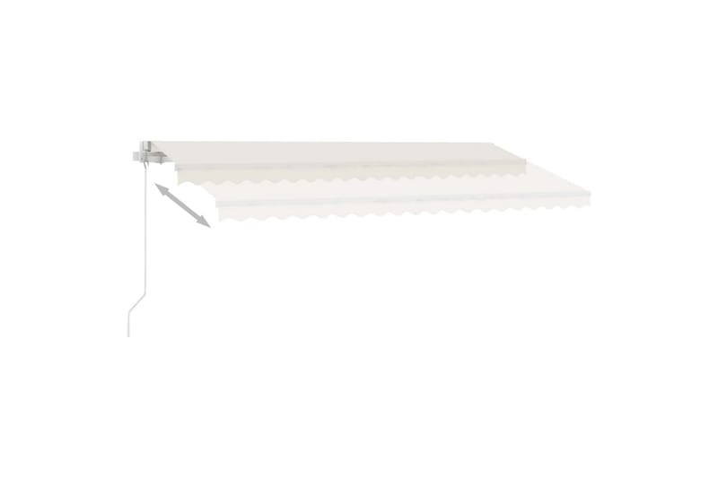 markise m. LED 400x350 cm manuel betjening cremefarvet - Creme - Havemøbler - Solafskærmning - Markiser - Balkonmarkise