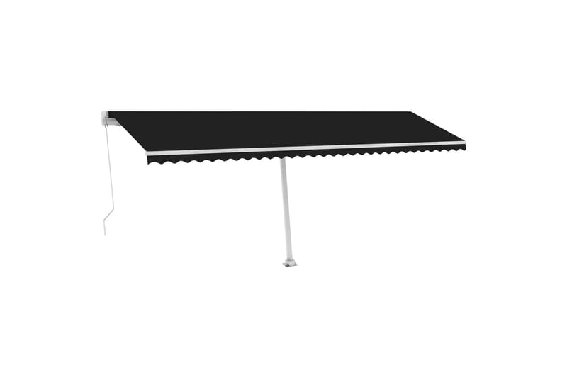 markise m. LED 600x300 cm manuel betjening antracitgrå - Antracit - Havemøbler - Solafskærmning - Markiser - Balkonmarkise