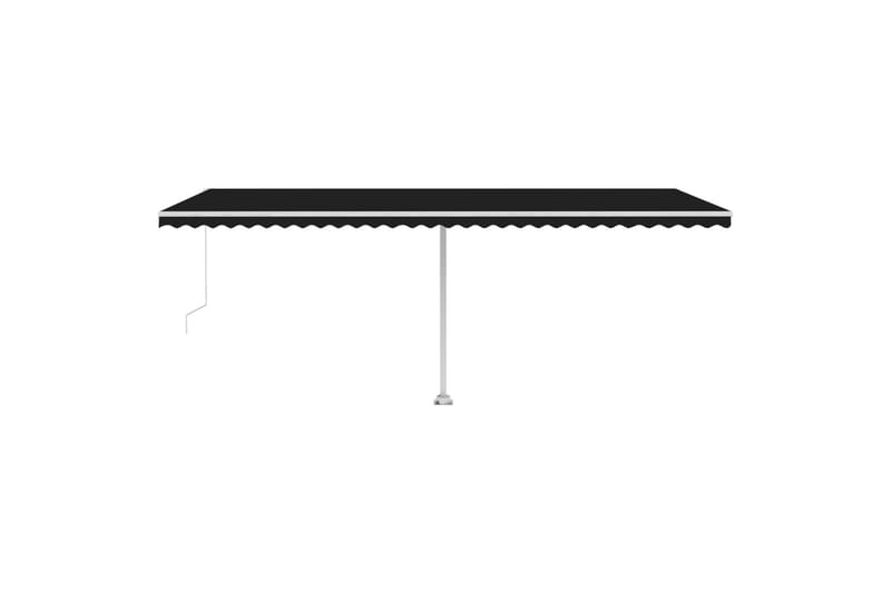 markise m. LED 600x300 cm manuel betjening antracitgrå - Antracit - Havemøbler - Solafskærmning - Markiser - Balkonmarkise