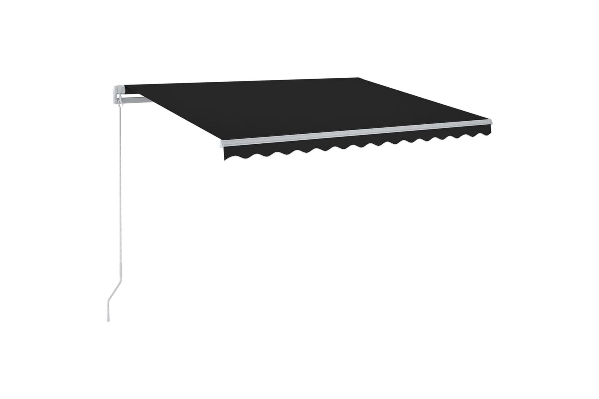 markise m. LED-lys 450x300 cm manuel betjening antracitgrå - Antracit - Havemøbler - Solafskærmning - Markiser - Balkonmarkise