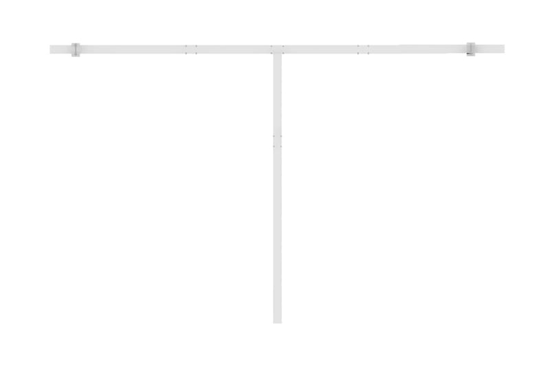 markise m. LED-lys 450x300 cm manuel betjening cremefarvet - Creme - Havemøbler - Solafskærmning - Markiser - Balkonmarkise