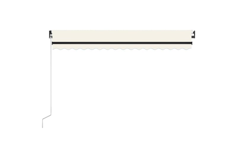 markise m. LED-lys 450x350 cm manuel betjening creme - Creme - Havemøbler - Solafskærmning - Markiser - Balkonmarkise